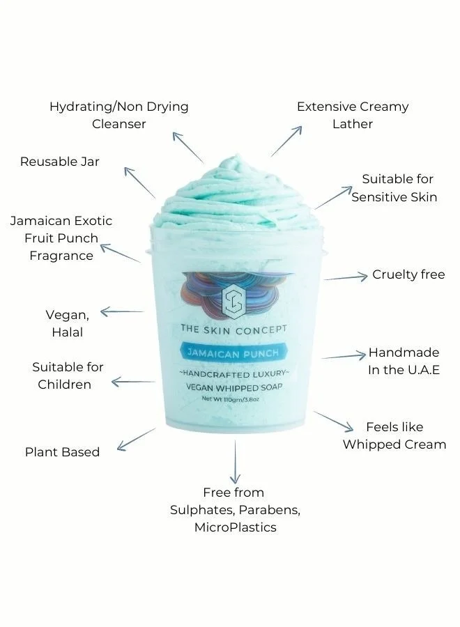 THE SKIN CONCEPT  The Skin Concept 5 in 1 Handmade Vegan Whipped Soap Jamaican Punch  | Best Price UAE